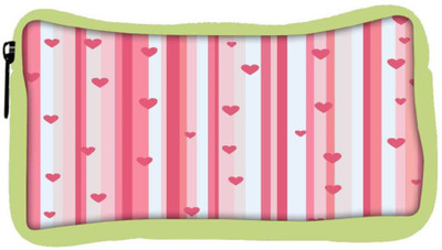 

Snoogg Eco Friendly Canvas Small Hearts Strips Pattern Designer Student Pen Pencil Case Coin Purse Pouch Cosmetic Makeup Bag (GREEN) Pouch(Multicolor)