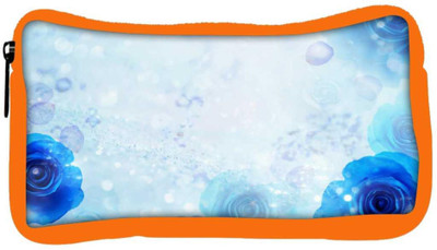 

Snoogg Eco Friendly Canvas Blue Roses Designer Student Pen Pencil Case Coin Purse Pouch Cosmetic Makeup Bag (ORANGE) Pouch(Multicolor)