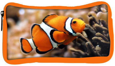 

Snoogg Eco Friendly Canvas Leno Fish Designer Student Pen Pencil Case Coin Purse Pouch Cosmetic Makeup Bag (ORANGE) Pouch(Multicolor)