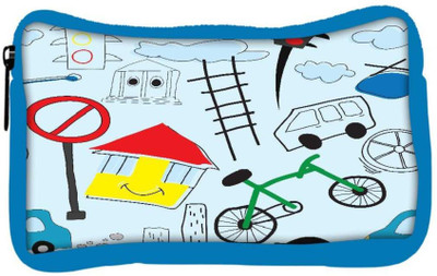 

Snoogg Eco Friendly Canvas Green Cycle Designer Student Pen Pencil Case Coin Purse Pouch Cosmetic Makeup Bag (BLUE) Pouch(Multicolor)