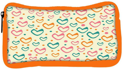 

Snoogg Eco Friendly Canvas Multicolor Hearts Cream Pattern Designer Student Pen Pencil Case Coin Purse Pouch Cosmetic Makeup Bag (ORANGE) Pouch(Multicolor)