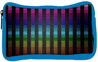 

Snoogg Eco Friendly Canvas Colourful Stripe Designer Student Pen Pencil Case Coin Purse Pouch Cosmetic Makeup Bag (BLUE) Pouch(Multicolor)