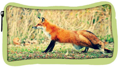 

Snoogg Eco Friendly Canvas Looking Fox Designer Student Pen Pencil Case Coin Purse Pouch Cosmetic Makeup Bag (GREEN) Pouch(Multicolor)