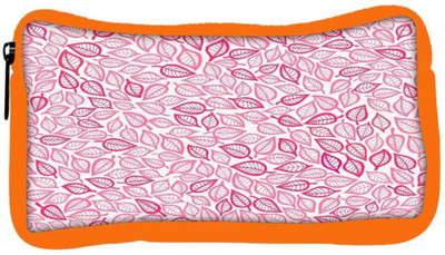 

Snoogg Eco Friendly Canvas Pink Leaves White Pattern Designer Student Pen Pencil Case Coin Purse Pouch Cosmetic Makeup Bag (ORANGE) Pouch(Multicolor)