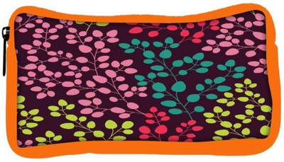 

Snoogg Eco Friendly Canvas Coloful Leaves Designer Student Pen Pencil Case Coin Purse Pouch Cosmetic Makeup Bag (ORANGE) Pouch(Multicolor)