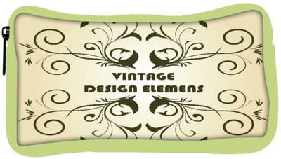 

Snoogg Eco Friendly Canvas Floral Background Student Pen Pencil Case Coin Purse Pouch Cosmetic Makeup Bag (GREEN) Pouch(Multicolor)