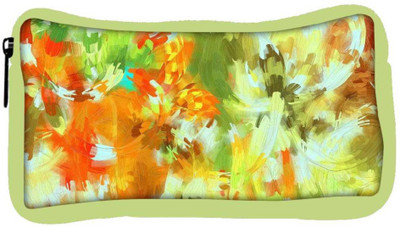 

Snoogg Eco Friendly Canvas Abstract Paint Student Pen Pencil Case Coin Purse Pouch Cosmetic Makeup Bag (GREEN) Pouch(Multicolor)