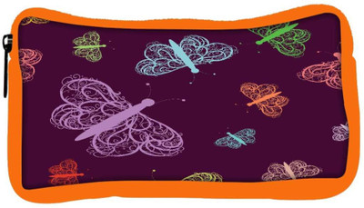 

Snoogg Eco Friendly Canvas Green Flowers Designer Student Pen Pencil Case Coin Purse Pouch Cosmetic Makeup Bag (ORANGE) Pouch(Multicolor)