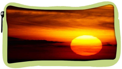 

Snoogg Eco Friendly Canvas Amazing Sunset Designer Student Pen Pencil Case Coin Purse Pouch Cosmetic Makeup Bag (GREEN) Pouch(Multicolor)