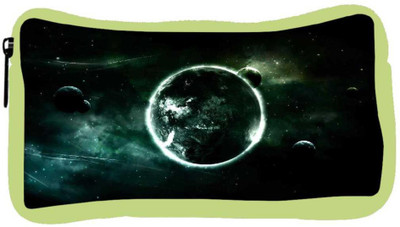 

Snoogg Eco Friendly Canvas Abstract Planets Designer Student Pen Pencil Case Coin Purse Pouch Cosmetic Makeup Bag (GREEN) Pouch(Multicolor)