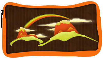 

Snoogg Eco Friendly Canvas Rainbow Above The Mountains 2688 Student Pen Pencil Case Coin Purse Pouch Cosmetic Makeup Bag (ORANGE) Pouch(Multicolor)