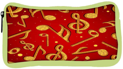 

Snoogg Eco Friendly Canvas Golden Music Designer Student Pen Pencil Case Coin Purse Pouch Cosmetic Makeup Bag (GREEN) Pouch(Multicolor)