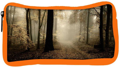 

Snoogg Eco Friendly Canvas White Leaves Designer Student Pen Pencil Case Coin Purse Pouch Cosmetic Makeup Bag (ORANGE) Pouch(Multicolor)