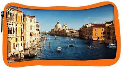 

Snoogg Eco Friendly Canvas Abstract City Designer Student Pen Pencil Case Coin Purse Pouch Cosmetic Makeup Bag (ORANGE) Pouch(Multicolor)