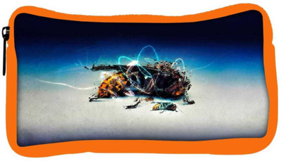 

Snoogg Eco Friendly Canvas Abstract Bee Designer Student Pen Pencil Case Coin Purse Pouch Cosmetic Makeup Bag (ORANGE) Pouch(Multicolor)
