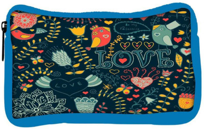 

Snoogg Eco Friendly Canvas Love Green Pattern Designer Student Pen Pencil Case Coin Purse Pouch Cosmetic Makeup Bag (BLUE) Pouch(Multicolor)