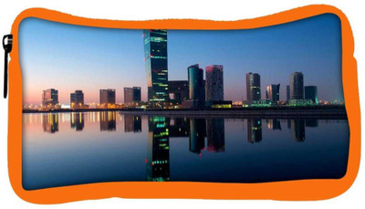 

Snoogg Eco Friendly Canvas Abstract Lake And Building Designer Student Pen Pencil Case Coin Purse Pouch Cosmetic Makeup Bag (ORANGE) Pouch(Multicolor)