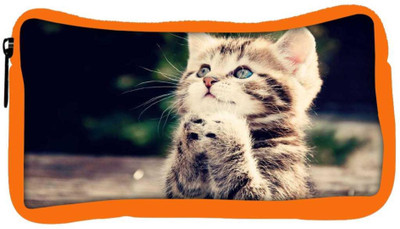 

Snoogg Eco Friendly Canvas Cat Praying Designer Student Pen Pencil Case Coin Purse Pouch Cosmetic Makeup Bag (ORANGE) Pouch(Multicolor)