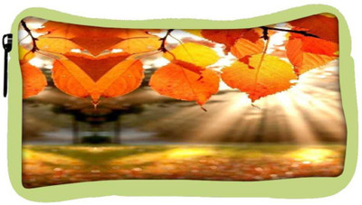 

Snoogg Eco Friendly Canvas Autumn Leaves Student Pen Pencil Case Coin Purse Pouch Cosmetic Makeup Bag (GREEN) Pouch(Multicolor)