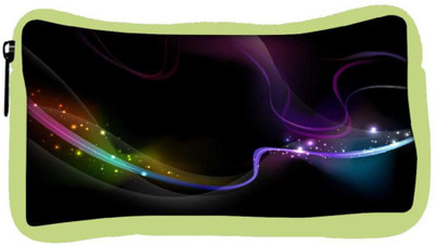

Snoogg Eco Friendly Canvas Wavy Neon Ribbon Designer Student Pen Pencil Case Coin Purse Pouch Cosmetic Makeup Bag (GREEN) Pouch(Multicolor)