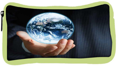 

Snoogg Eco Friendly Canvas Earth Globe Student Pen Pencil Case Coin Purse Pouch Cosmetic Makeup Bag (GREEN) Pouch(Multicolor)