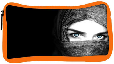 

Snoogg Eco Friendly Canvas Girl Covering Her Face Designer Student Pen Pencil Case Coin Purse Pouch Cosmetic Makeup Bag (ORANGE) Pouch(Multicolor)