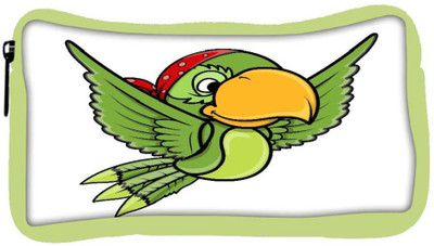 

Snoogg Eco Friendly Canvas Flying Parrot Vector Cartoon Illustration Student Pen Pencil Case Coin Purse Pouch Cosmetic Makeup Bag (GREEN) Pouch(Multicolor)