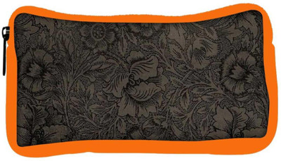 

Snoogg Eco Friendly Canvas Vintage Flower Art Student Pen Pencil Case Coin Purse Pouch Cosmetic Makeup Bag (ORANGE) Pouch(Multicolor)
