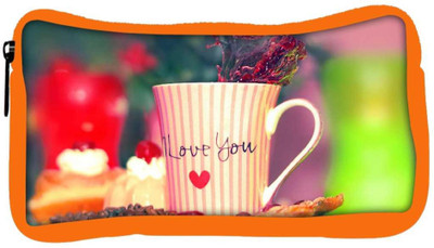 

Snoogg Eco Friendly Canvas Love You Mug Designer Student Pen Pencil Case Coin Purse Pouch Cosmetic Makeup Bag (ORANGE) Pouch(Multicolor)