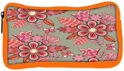 

Snoogg Eco Friendly Canvas Abstract Floral Background Student Pen Pencil Case Coin Purse Pouch Cosmetic Makeup Bag (ORANGE) Pouch(Multicolor)