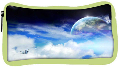 

Snoogg Eco Friendly Canvas Clouds And Earth Designer Student Pen Pencil Case Coin Purse Pouch Cosmetic Makeup Bag (GREEN) Pouch(Multicolor)