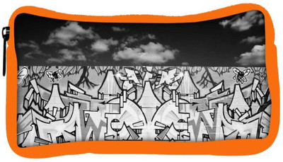 

Snoogg Eco Friendly Canvas Graffiti Black And White Designer Student Pen Pencil Case Coin Purse Pouch Cosmetic Makeup Bag (ORANGE) Pouch(Multicolor)