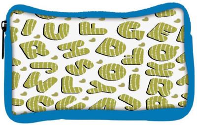 

Snoogg Eco Friendly Canvas Green Alphabets Designer Student Pen Pencil Case Coin Purse Pouch Cosmetic Makeup Bag (BLUE) Pouch(Multicolor)