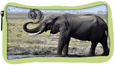 

Snoogg Eco Friendly Canvas Elephant Walking Designer Student Pen Pencil Case Coin Purse Pouch Cosmetic Makeup Bag (GREEN) Pouch(Multicolor)