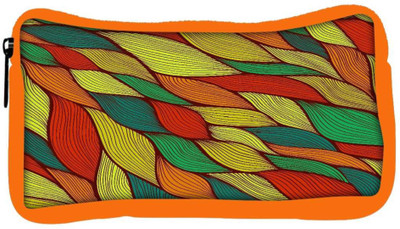 

Snoogg Eco Friendly Canvas Dark Color Leaves Designer Student Pen Pencil Case Coin Purse Pouch Cosmetic Makeup Bag (ORANGE) Pouch(Multicolor)