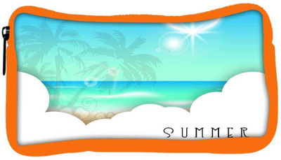 

Snoogg Eco Friendly Canvas Abstract Summer Background Student Pen Pencil Case Coin Purse Pouch Cosmetic Makeup Bag (ORANGE) Pouch(Multicolor)