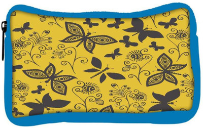 

Snoogg Eco Friendly Canvas Black Butterfly Yellow Pattern Designer Student Pen Pencil Case Coin Purse Pouch Cosmetic Makeup Bag (BLUE) Pouch(Multicolor)