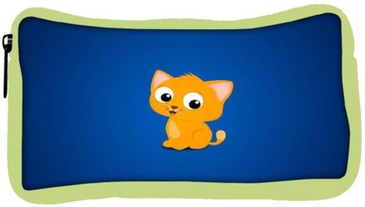 

Snoogg Eco Friendly Canvas Cute Kitty Designer Student Pen Pencil Case Coin Purse Pouch Cosmetic Makeup Bag (GREEN) Pouch(Multicolor)