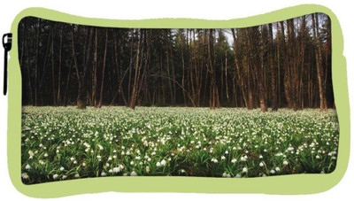 

Snoogg Eco Friendly Canvas White Flowers Designer Student Pen Pencil Case Coin Purse Pouch Cosmetic Makeup Bag (GREEN) Pouch(Multicolor)