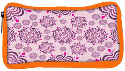 

Snoogg Eco Friendly Canvas Pink Pattern Designer Student Pen Pencil Case Coin Purse Pouch Cosmetic Makeup Bag (ORANGE) Pouch(Multicolor)