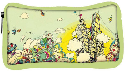 

Snoogg Eco Friendly Canvas Colorful City Drawing Designer Student Pen Pencil Case Coin Purse Pouch Cosmetic Makeup Bag (GREEN) Pouch(Multicolor)