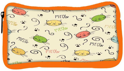 

Snoogg Eco Friendly Canvas Meow Art Cute Student Pen Pencil Case Coin Purse Pouch Cosmetic Makeup Bag (ORANGE) Pouch(Multicolor)