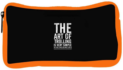 

Snoogg Eco Friendly Canvas The Art Of Trolling Designer Student Pen Pencil Case Coin Purse Pouch Cosmetic Makeup Bag (ORANGE) Pouch(Multicolor)