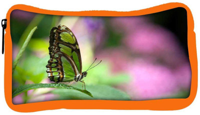 

Snoogg Eco Friendly Canvas Green Butterfly Designer Student Pen Pencil Case Coin Purse Pouch Cosmetic Makeup Bag (ORANGE) Pouch(Multicolor)