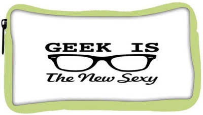 

Snoogg Eco Friendly Canvas Geek Is The New Sexy Student Pen Pencil Case Coin Purse Pouch Cosmetic Makeup Bag (GREEN) Pouch(Multicolor)