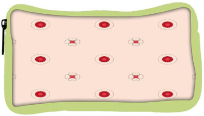 

Snoogg Eco Friendly Canvas Red Spots Cream Designer Student Pen Pencil Case Coin Purse Pouch Cosmetic Makeup Bag (GREEN) Pouch(Multicolor)