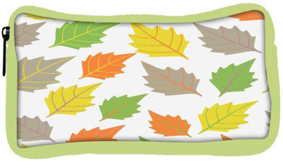 

Snoogg Eco Friendly Canvas Colorful Leaves White Pattern Designer Student Pen Pencil Case Coin Purse Pouch Cosmetic Makeup Bag (GREEN) Pouch(Multicolor)