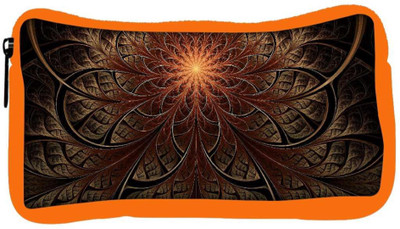 

Snoogg Eco Friendly Canvas Fractal Lines Abstract Designer Student Pen Pencil Case Coin Purse Pouch Cosmetic Makeup Bag (ORANGE) Pouch(Multicolor)