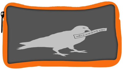 

Snoogg Eco Friendly Canvas Birds Are Watching You 2911 Student Pen Pencil Case Coin Purse Pouch Cosmetic Makeup Bag (ORANGE) Pouch(Multicolor)
