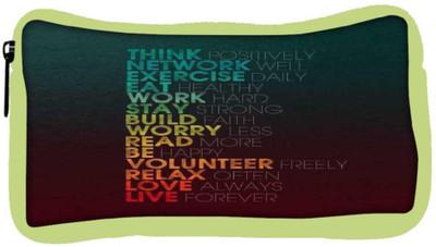 

Snoogg Eco Friendly Canvas Forever Student Pen Pencil Case Coin Purse Pouch Cosmetic Makeup Bag (GREEN) Pouch(Multicolor)